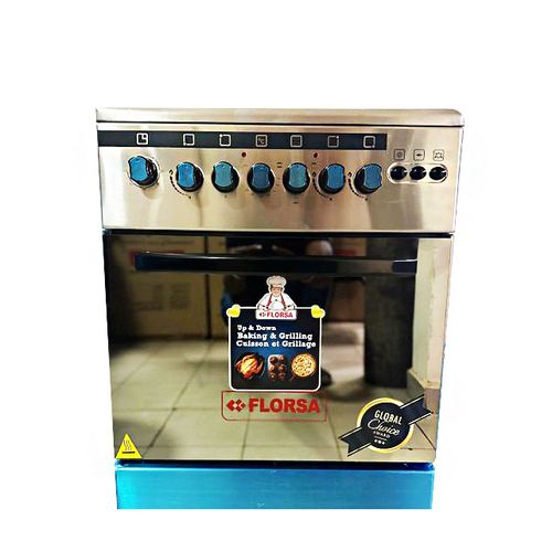 FLORSA 3+1 60x60 3 gas 1 hotplate freestanding cooker, electric oven, timer, ignition - silver