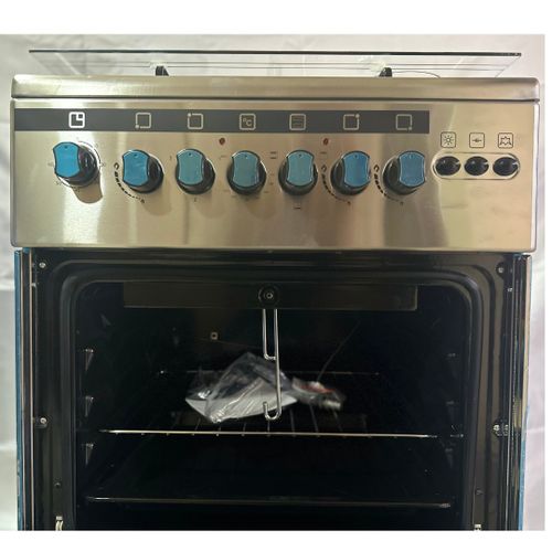FLORSA 3+1 60x60 3 gas 1 hotplate freestanding cooker, electric oven, timer, ignition - silver