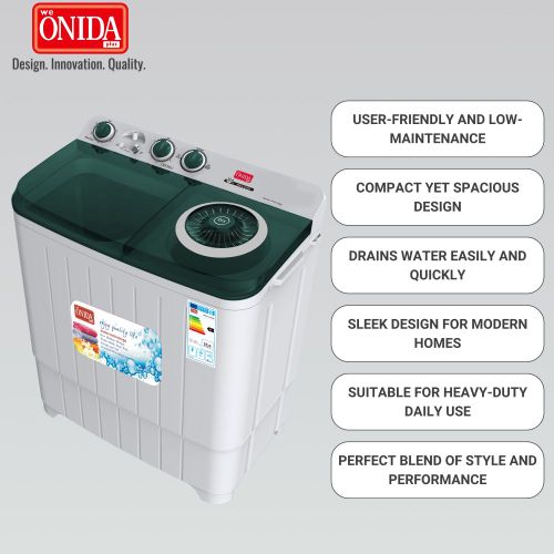 Onida Plus 10kg Twin Tub Washing Machine - White