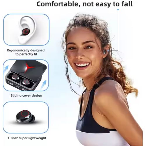 Ikk M90 PRO Wireless Earbuds - V5.3 Noise Cancelling Earphones with Digital Display, Waterproof HIFI Sound