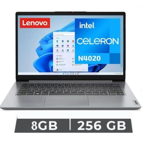 Lenovo IdeaPad 1  Intel Celeron Processor 14 Inch 8GB RAM, 256GB SSD Brand New Laptop - Cloud Grey
