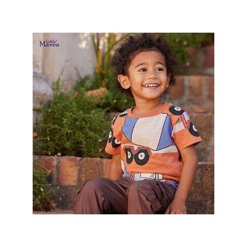 2023 Children's Tshirt Summer New European and American Boys Base Shirt Cartoon C