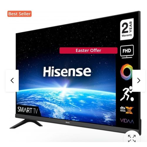 Hisense 40" Inch 2023 Design Smart Frameless LED FHD TV - Black