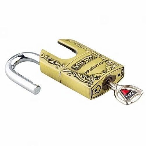 Mindy Secure Padlock-Made Of Steel - Golden.