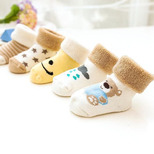 0-3 Years Old Newborn Cotton Children's Socks Terry Socks Baby Towel Socks Thickened Winter Baby Socks Mid-Calf Length Socks