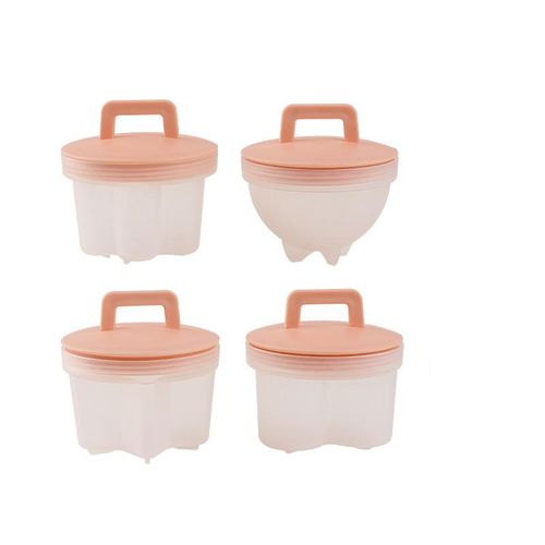 4pcs set Cute Flower Shape Egg Boiler Star Circle Plastic