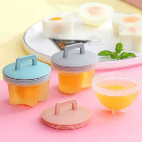 4pcs set Cute Flower Shape Egg Boiler Star Circle Plastic