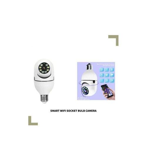 Panorama Wireless Video Surveillance Light Bulb Camera Wifi 360&deg; hidden Camera  - White