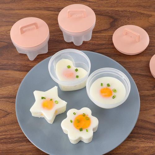 5Pcs Set Kitchen Kids Egg Boiler Set Cute Star Heart Flower