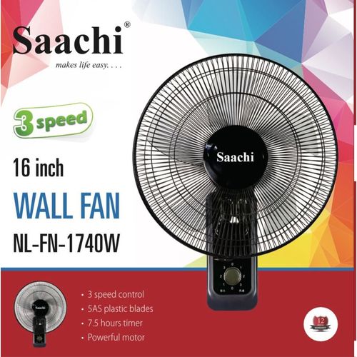 Saachi Saachi Buy One Get One Free 3 Speed Wall Fan - Black (1YR WRTY)(1 YR WRTY)