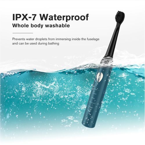 Smart Electric Toothbrush + 3 Brush Heads - Ultrasonic Anti-tartar - Black