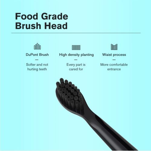 Smart Electric Toothbrush + 3 Brush Heads - Ultrasonic Anti-tartar - Black