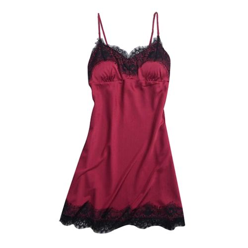Women Sexy Nightgown Lingerie Pajamas Satin Robe Dress Babydoll S M L
