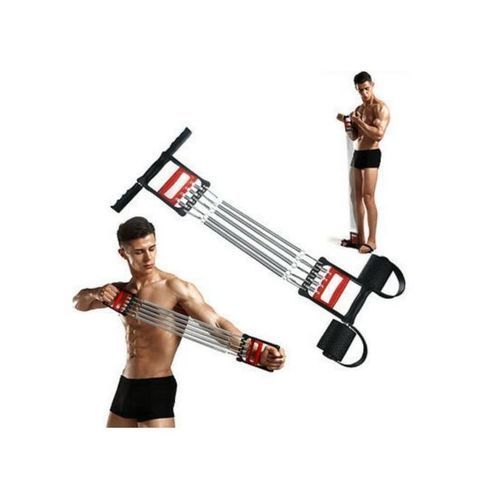 Chest Expander+Tummy Trimmer+Hand Grip 3in1 Equipment-Black