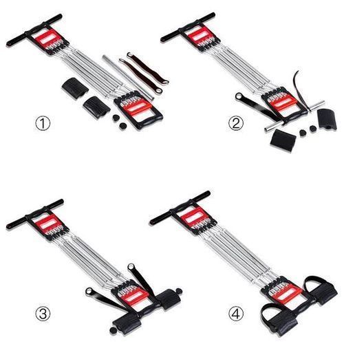 Chest Expander+Tummy Trimmer+Hand Grip 3in1 Equipment-Black