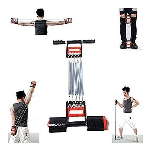 Chest Expander+Tummy Trimmer+Hand Grip 3in1 Equipment-Black