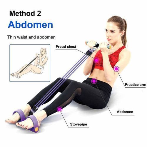 Chest Expander+Tummy Trimmer+Hand Grip 3in1 Equipment-Black