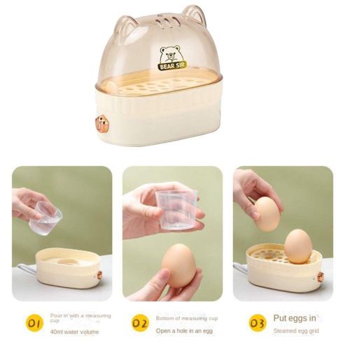 ADAMES Electric Egg Boiler, Steamer Egg Custard Timed Egg
