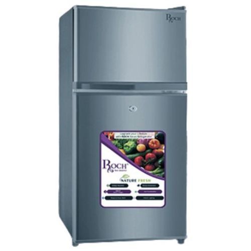 Roch 115 Liters Double Door Top Freezer Defrost Fridge &ndash;Inox(2YRS WRTY)