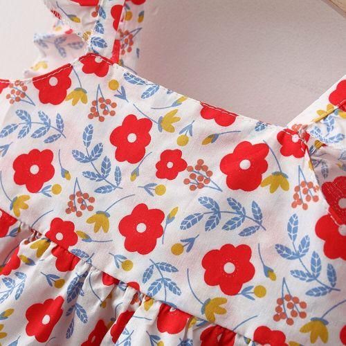 Newborn Infant Dresses Hat Floral Bowknot Sleeveless Dress