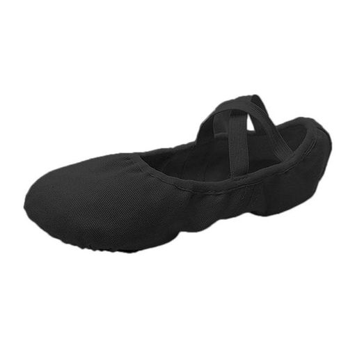 Fashion Canvas Ballet Slipper Split-Sole Shoes Gymnastics Black_32
