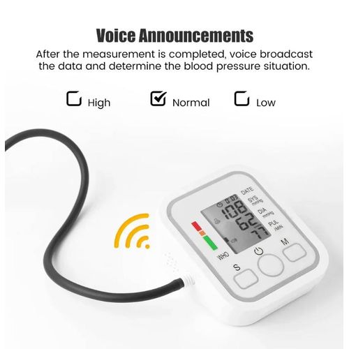 Blood Pressure Monitor Armband Cuff 22-32cm Arm Circumference Voice Announcements