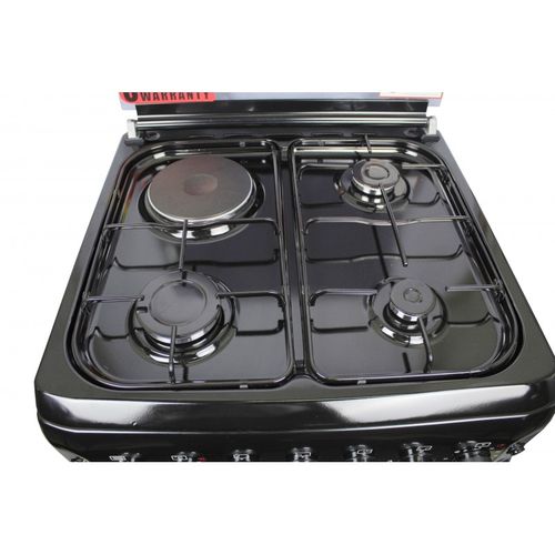 Blueflame 3 Gas And 1 Electric 60X60 Hot Plate S6031ERF-P With Electric Oven – Black