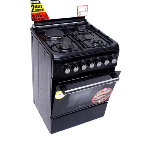 Blueflame 3 Gas And 1 Electric 60X60 Hot Plate S6031ERF-P With Electric Oven – Black