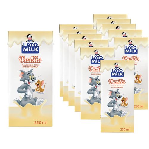 Lato Milk Pack of 12  Vanilla Flavored milk - 250ml