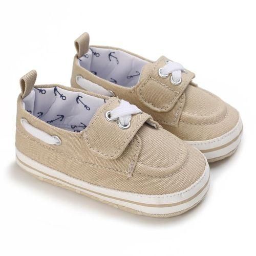 Spring And Autumn 01 Year Old Baby Shoes For Boys And Girls Casual Canvas Velcro Soft Bottom Anti Slip Sneakers
