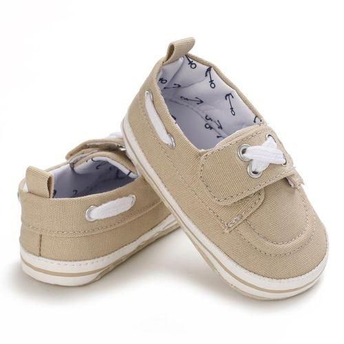 Spring And Autumn 01 Year Old Baby Shoes For Boys And Girls Casual Canvas Velcro Soft Bottom Anti Slip Sneakers