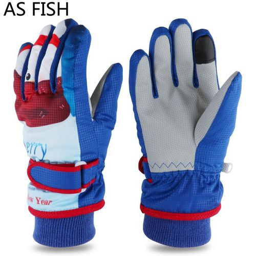 Winter Children's Ski Gloves Outdoor Snow Warm Boys and Girls Baby Riding Waterproof Thickened Cartoon Finger