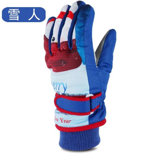 Winter Children's Ski Gloves Outdoor Snow Warm Boys and Girls Baby Riding Waterproof Thickened Cartoon Finger
