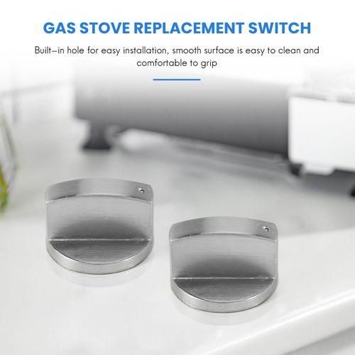 915 Generation Brushed Metal Stove Knobs Cooker Control Switch Range Oven Knobs Cooktop Burner Knob Hob Switch Kitchen Repment Accessories 8pcs 6mm Shaft Core