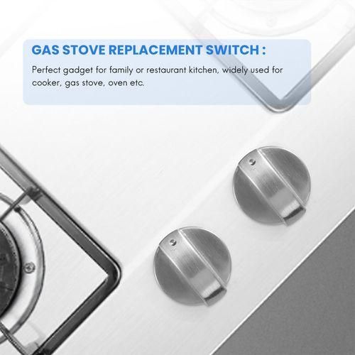 915 Generation Brushed Metal Stove Knobs Cooker Control Switch Range Oven Knobs Cooktop Burner Knob Hob Switch Kitchen Repment Accessories 8pcs 6mm Shaft Core