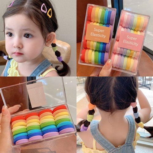 Children's Hair Band Large Size Does Not Hurt Hair Height Ponytail Hair String Hairtie Girls' Durable High Elastic Rubber Band Student Leather Case