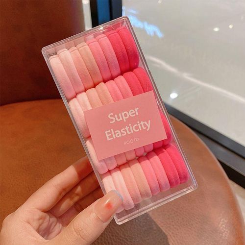 Children's Hair Band Large Size Does Not Hurt Hair Height Ponytail Hair String Hairtie Girls' Durable High Elastic Rubber Band Student Leather Case