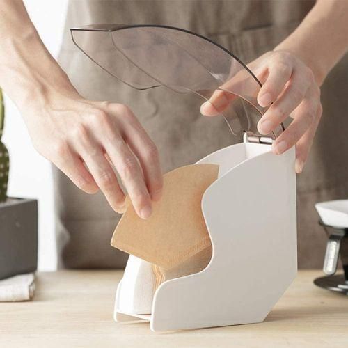 Coffee Filter Holder,Coffee Paper Storage Dispenser Rack She