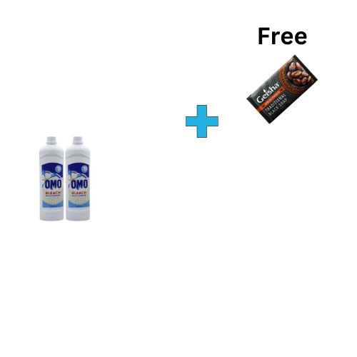 A  Bundle of 2pcs Omo Bleach Regular -700ml.+ free geisha