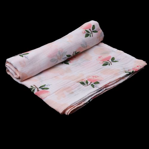 Muslin Blanket Pram Cot Bed Moses Basket Crib 110 X Rose