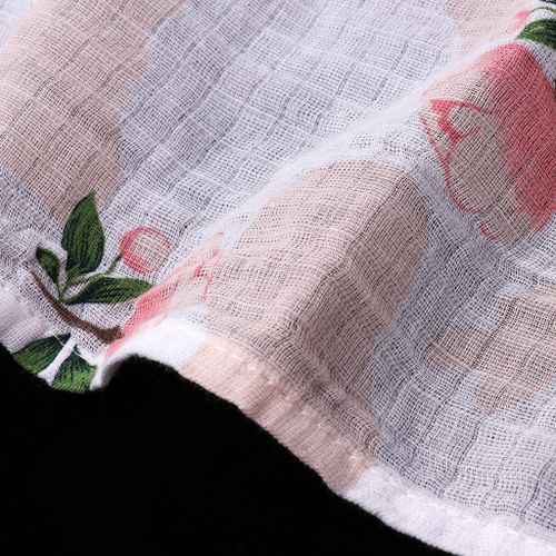 Muslin Blanket Pram Cot Bed Moses Basket Crib 110 X Rose