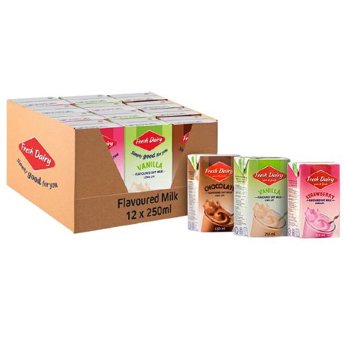Fresh Dairy Chocolate Flavoured 250Ml Carton *12Pcs