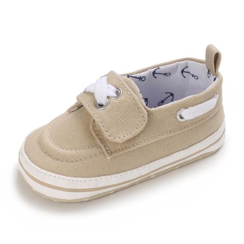 Spring And Autumn 0-1 Year Old Baby Shoes For Boys And Girls Casual Canvas Velcro Soft Bottom Anti Slip Sneakers