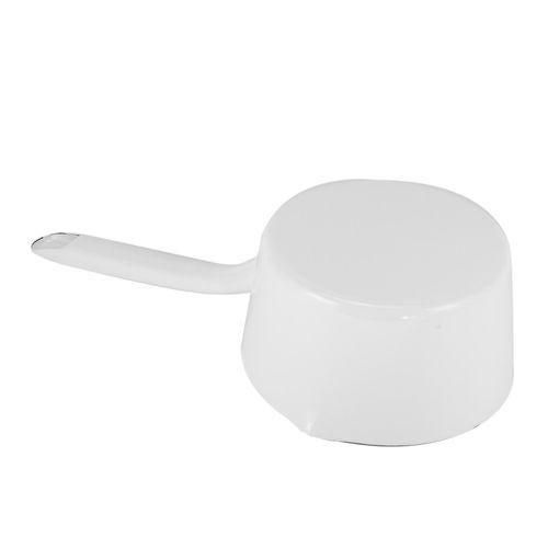 1.3L Japanese Style White Ceramics Milk Pot Kitchen Cooking Pan Pot Stewpan Baby Food Saucepan with Long Handle for One People
