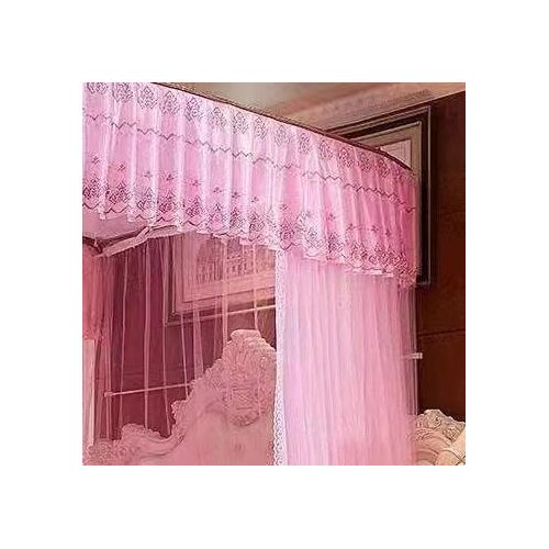 David Luxurious  Mosquito Net With 2 Stand Rail Bed Net RA1 Pink