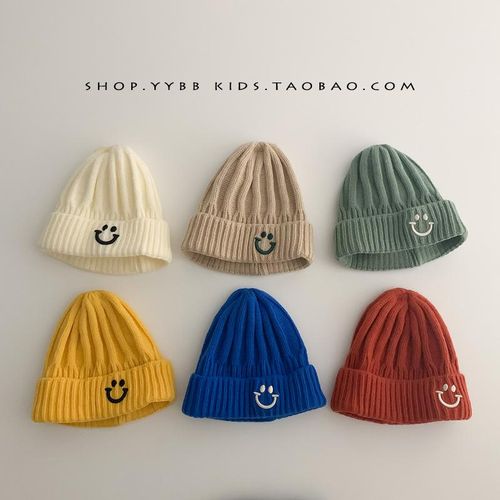 South Korea Ins Baby Wool Cap Autumn and Winter Knitted Warm Baby Hat Western Style All-Matching Men and Women Children's Beanie Cap