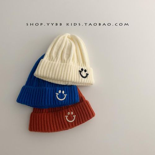 South Korea Ins Baby Wool Cap Autumn and Winter Knitted Warm Baby Hat Western Style All-Matching Men and Women Children's Beanie Cap