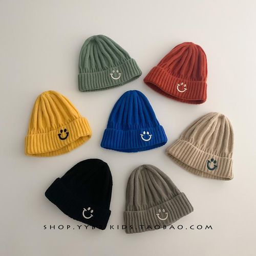 South Korea Ins Baby Wool Cap Autumn and Winter Knitted Warm Baby Hat Western Style All-Matching Men and Women Children's Beanie Cap