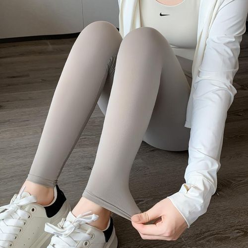 Ice silk leggings for women in summer thin style, no pilling, oversized elastic tight cropped pants,