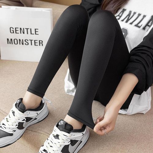 Ice silk leggings for women in summer thin style, no pilling, oversized elastic tight cropped pants,